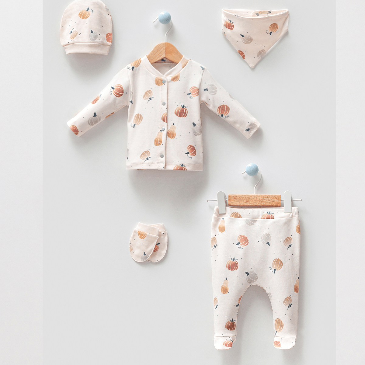 Little Pumpkin Unisex 5’li Hastane Çıkış Seti 