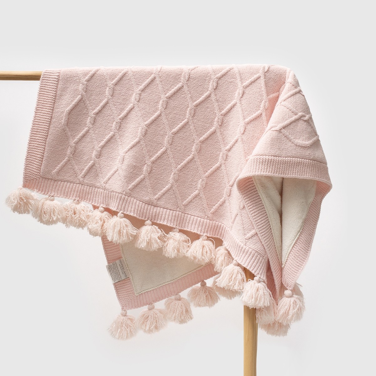 Carla Organik Luxury Premium Kız ve Erkek Bebek Triko Battaniye - Pembe