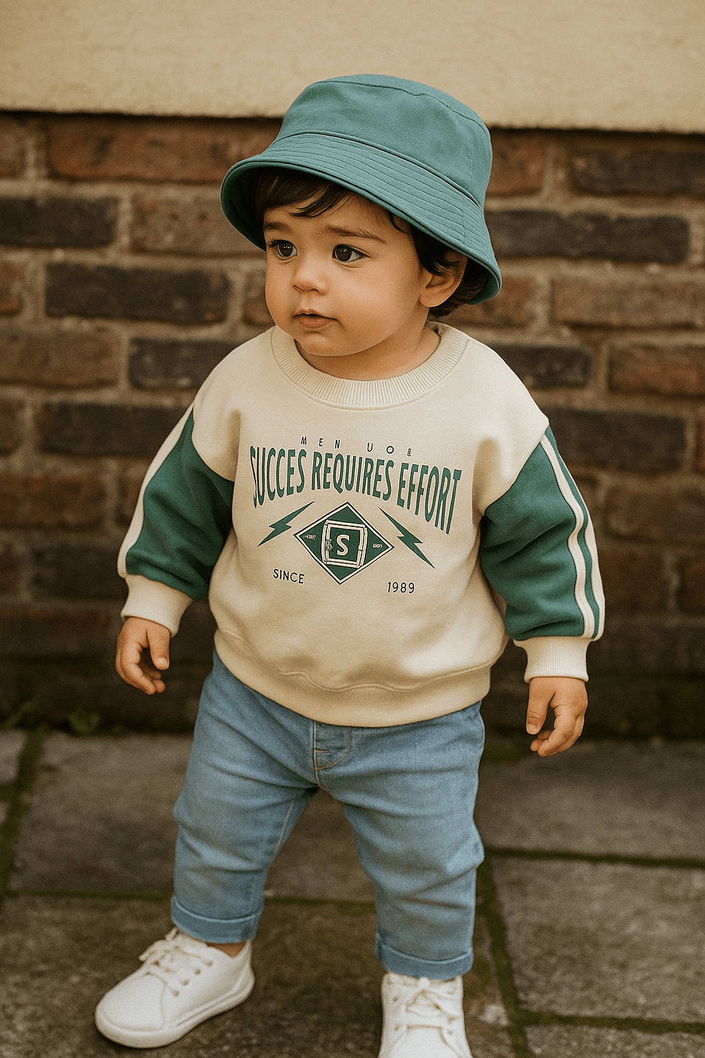 College Boy Erkek Bebek 9-24 Ay 2li Takım - Krem