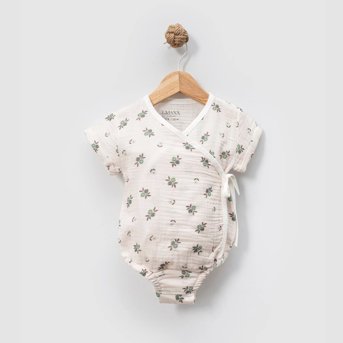 Acacia Çiçekli Müslin Kız Bebek Romper