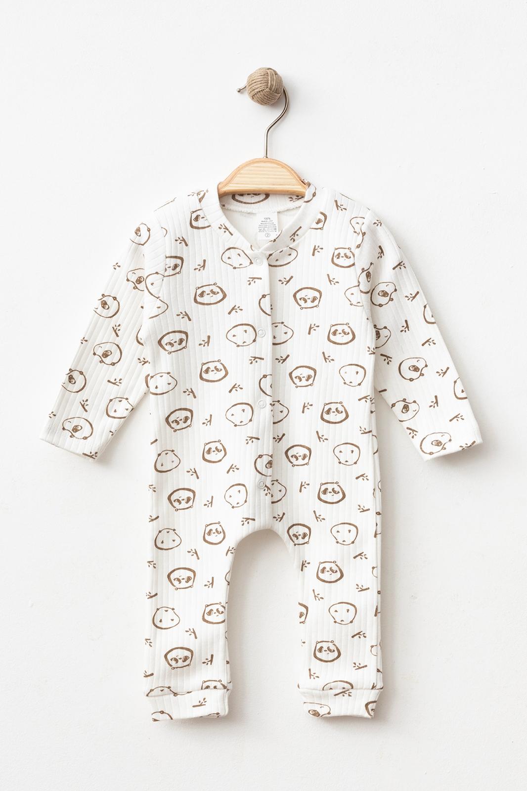 Sweet Panda Desenli 3-6-9 Ay Bebek Tulum