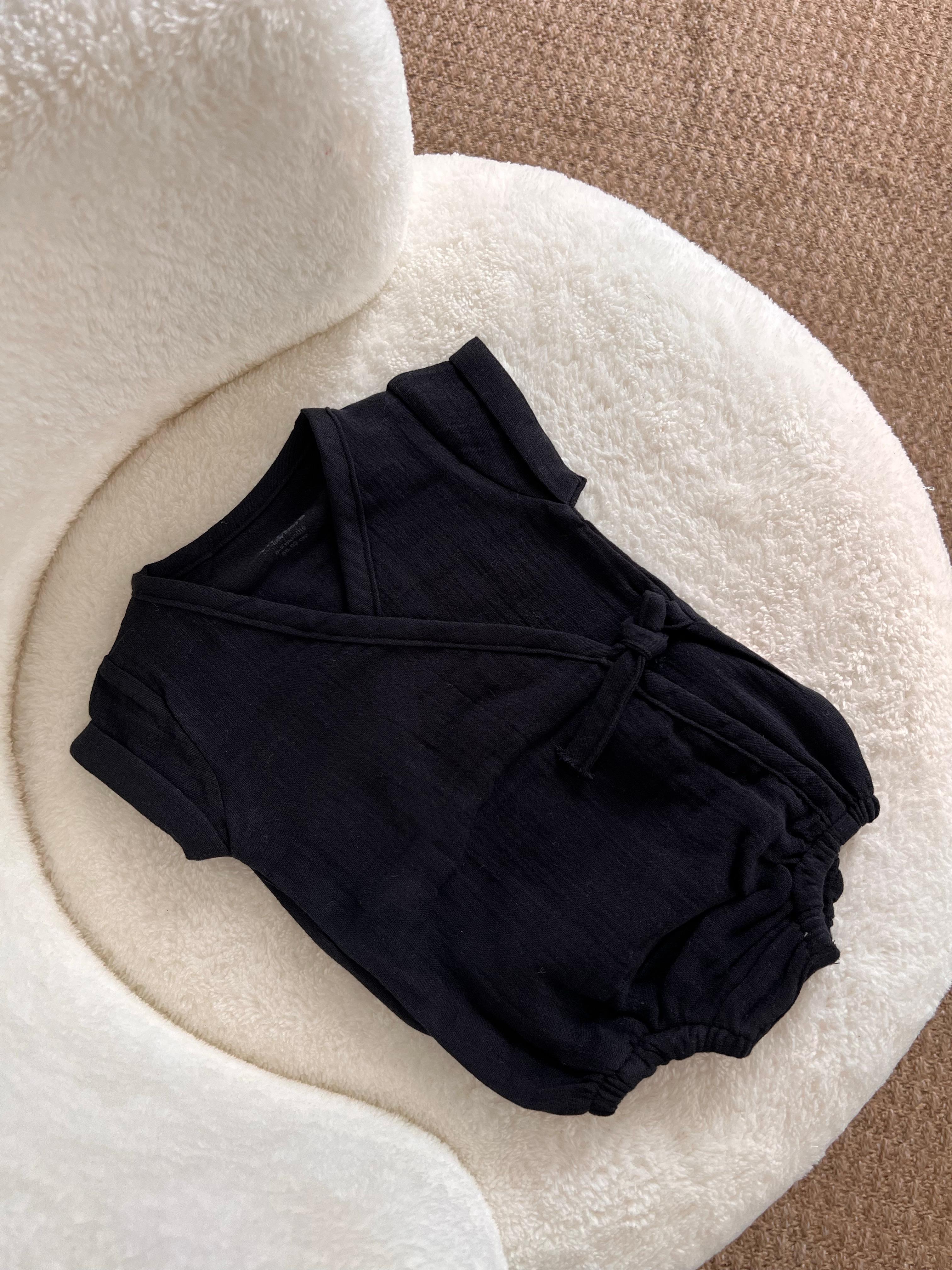 Lou Pamuklu Müslin Unisex Bebek Tulum