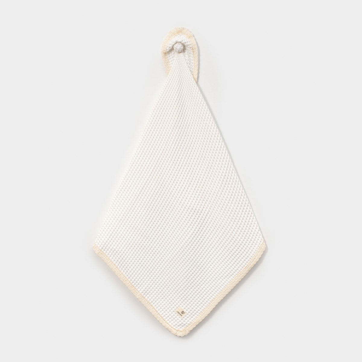Unisex 110*110cm Fistolu Petek Battaniye - Ekru