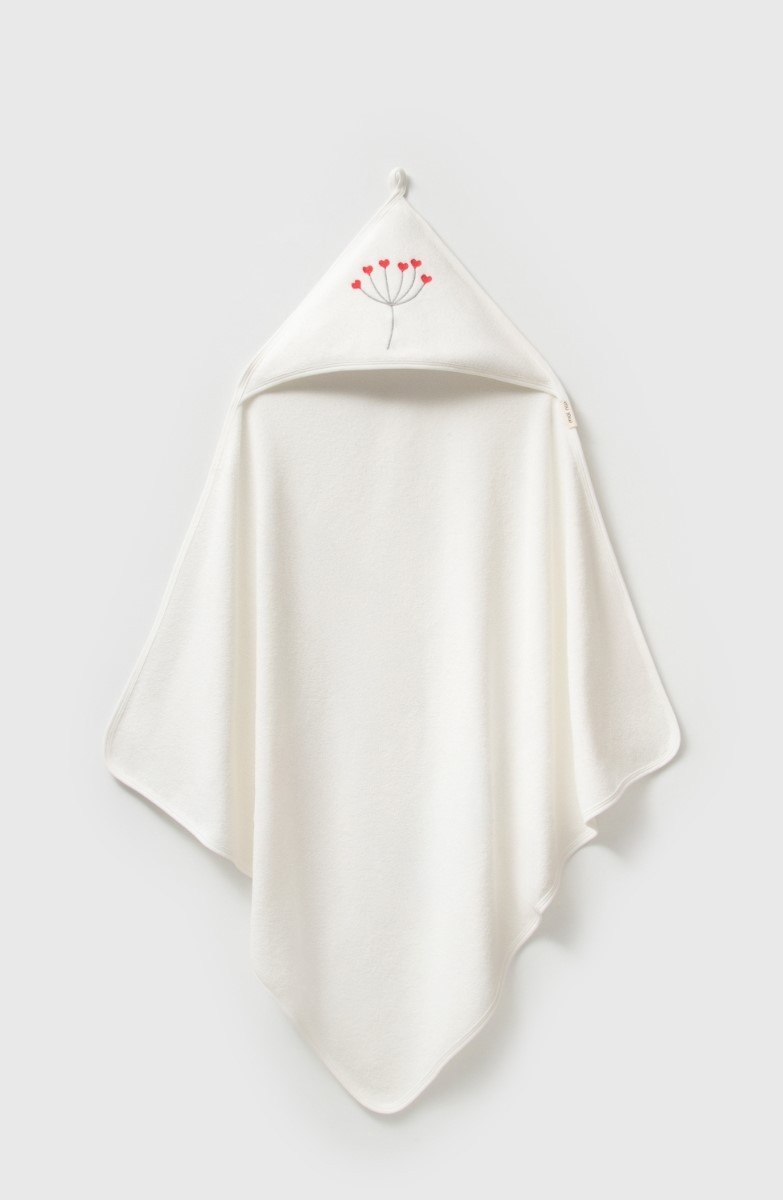Kokina Pamuklu 85*90cm  Nakışlı Unisex Bebek Havlu 