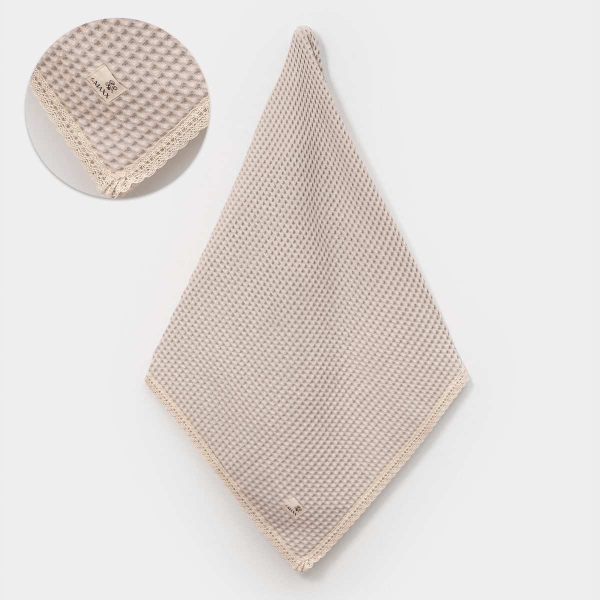 Unisex 110*110cm Fistolu Petek Battaniye - Kahverengi
