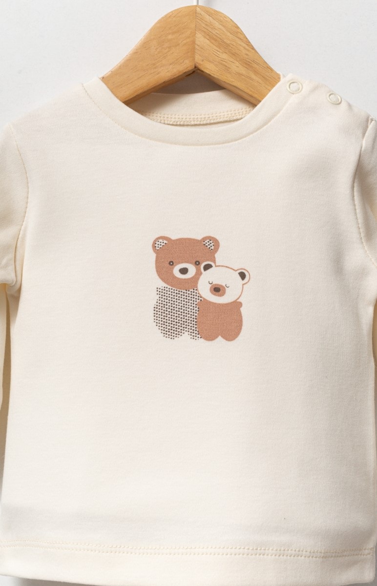 Cute Teddy Pamuklu Erkek Bebek 3'lü Takım