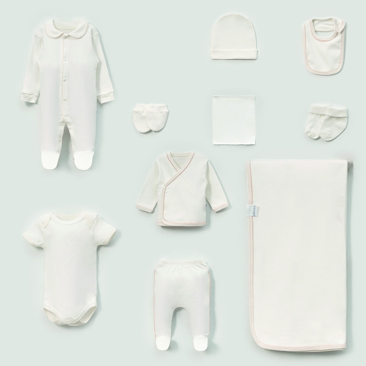 Kız Bebek 10lu Hastane Çıkışı Kutulu Zıbın Set