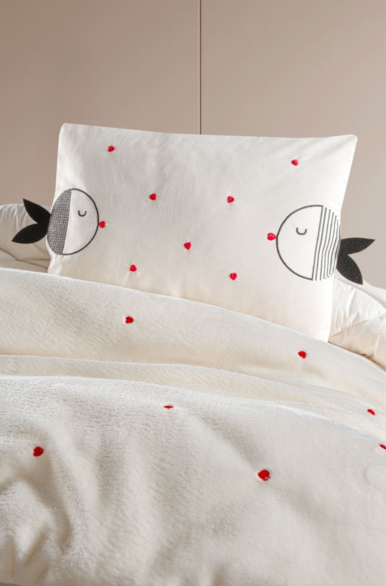Kanz Premium Fish Nakışlı Bebek ve Çocuk Yorgan Seti