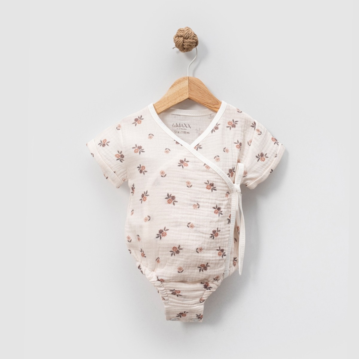 Acacia Çiçekli Müslin Kız Bebek Romper