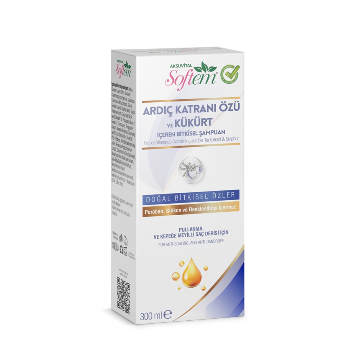 Ardıç Katranı Özü ve Kükürt Bitkisel Şampuan 300 ml