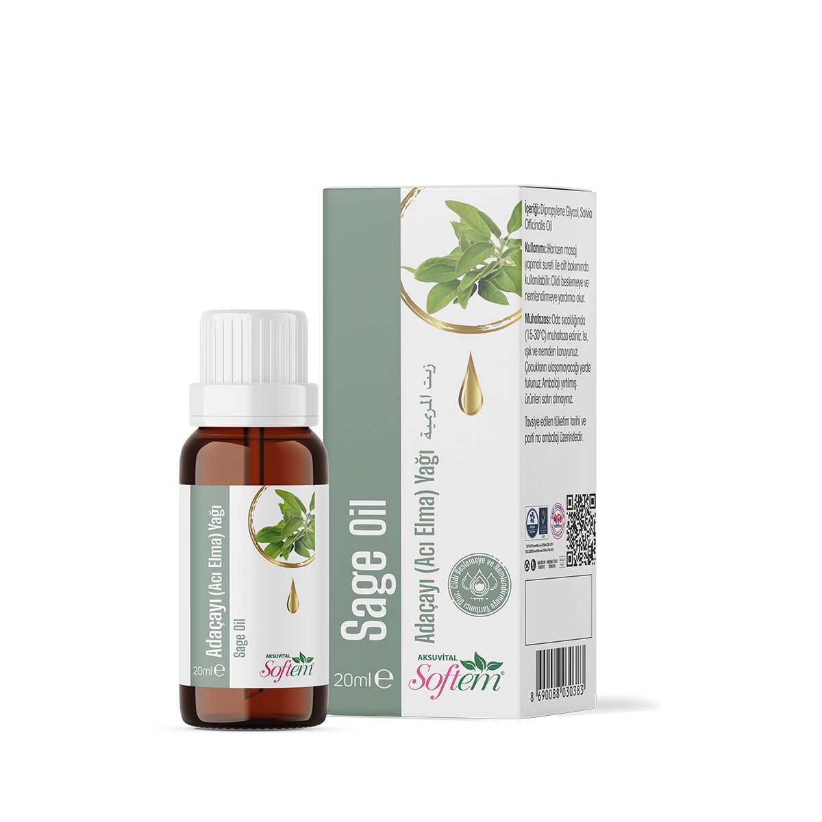 Acı Elma Yağı (Adaçayı) 20ml Softem