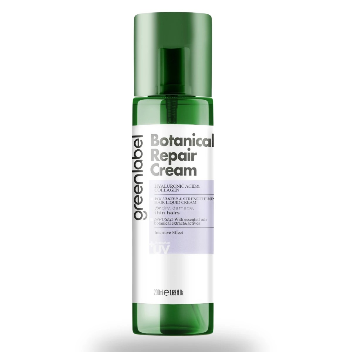 Kolajen ve Hyaluronic Asit içeren Onarıcı & Dolgunlaştırıcı Sıvı Saç Kremi - Botanical Repair Cream 200ml Greenlabel