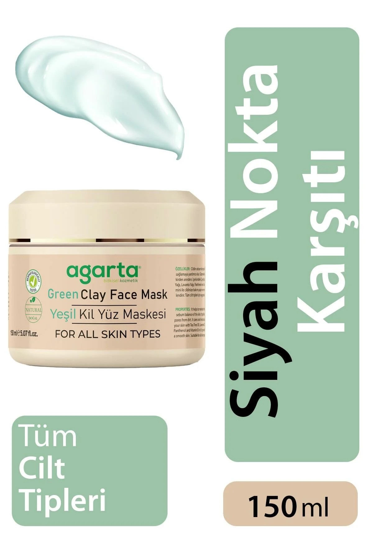 Agarta Doğal Yeşil Kil Maskesi 150 ml