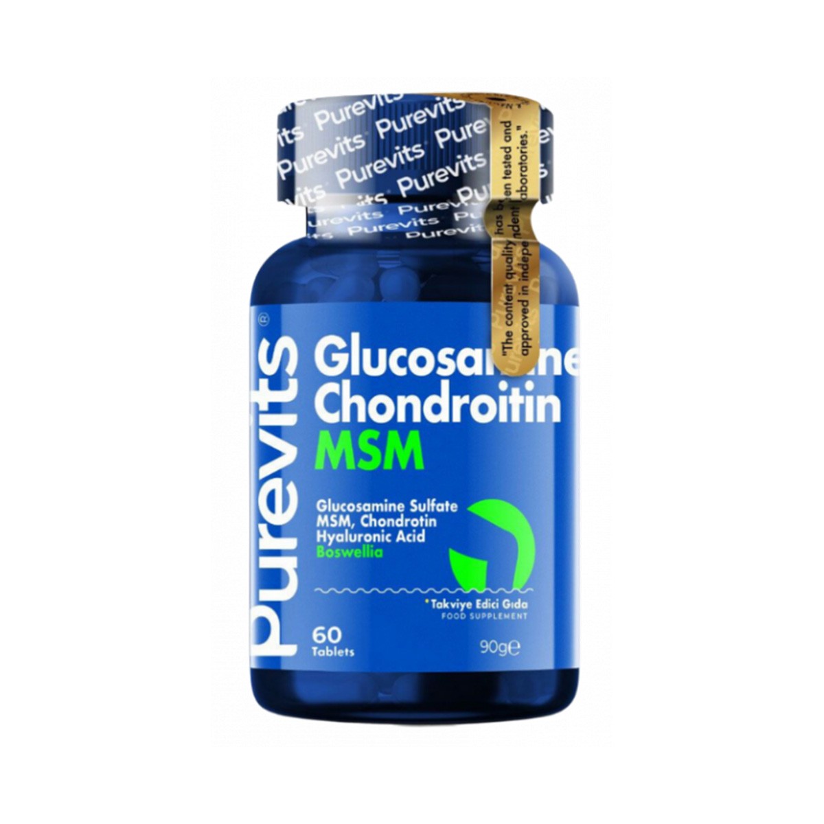 Glucosamine - Chondroitin - MSM – Boswellia - Hyaluronik Asit - 60 Adet Tablet Purevits