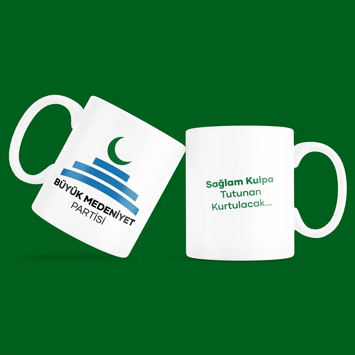 Logo Baskılı Kupa Bardak Büyük Medeniyet Partisi