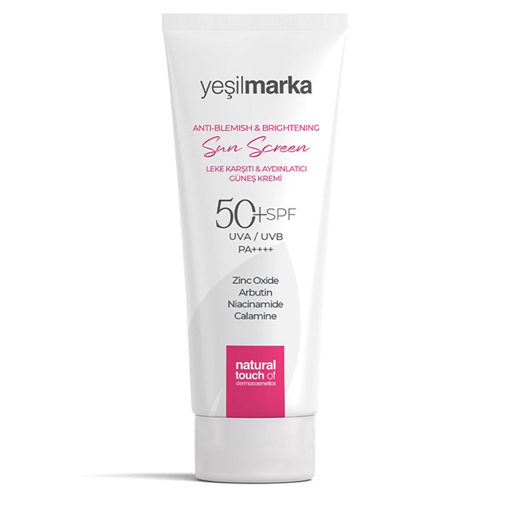 Leke Karşıtı ve Aydınlatıcı Güneş Kremi +50 Faktör 50ml Yeşil Marka