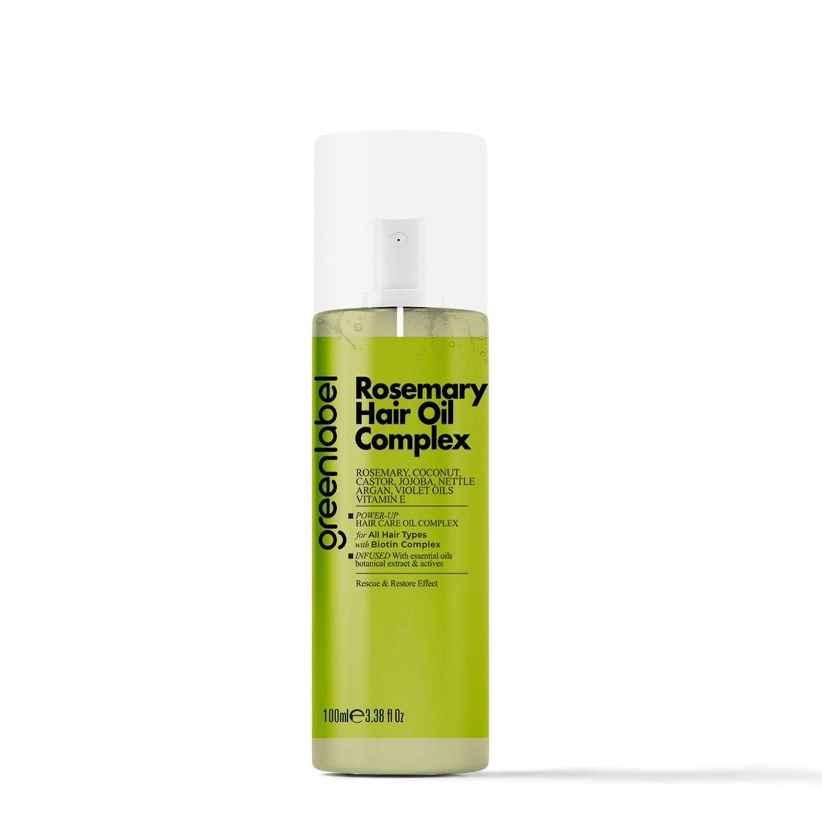 Biberiye, Hindistan Cevizi, Argan ve Isırgan Yağı ile Zenginleştirilmiş Biberiye Saç Bakım Yağı 100ml Greenlabel