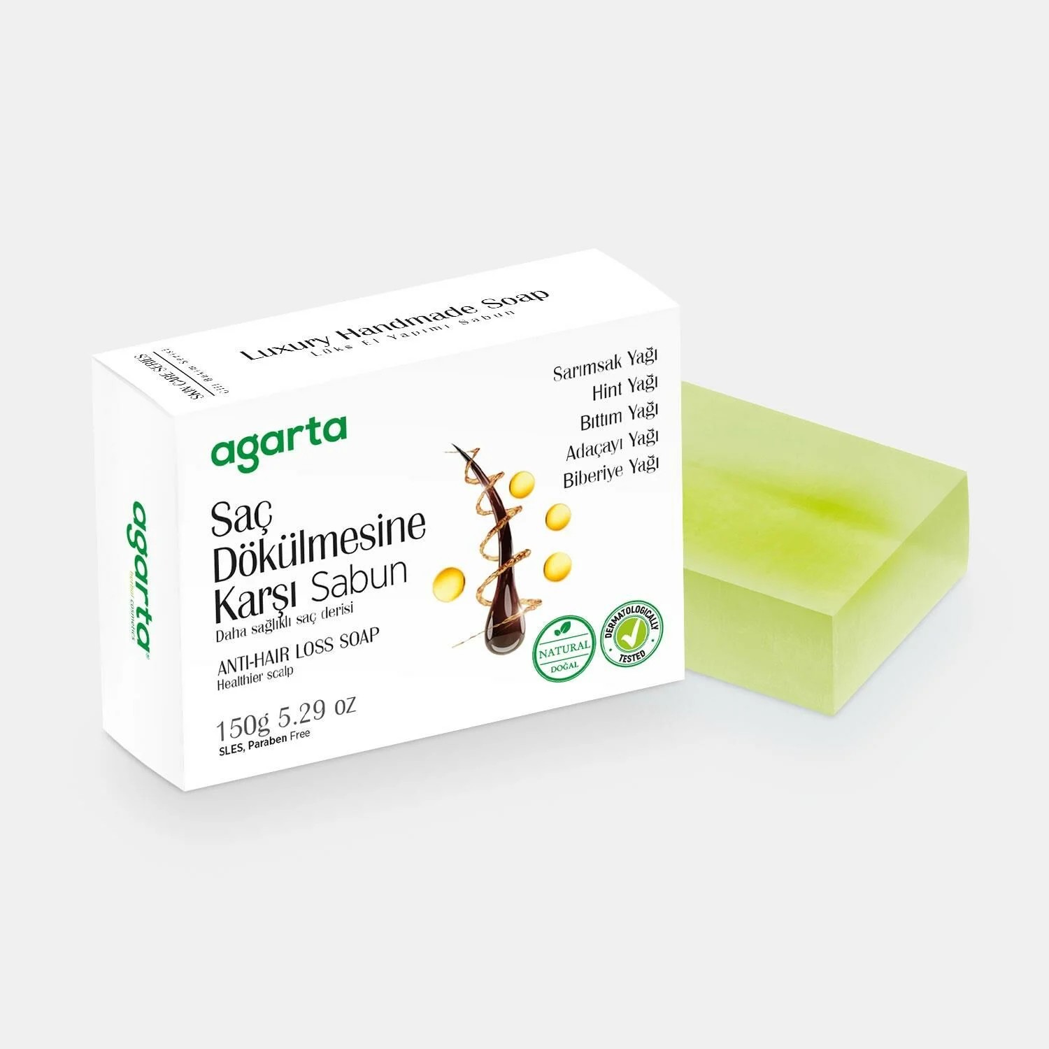 Agarta Doğal Bakım Saç Dökülmesine Karşı Sabun 150 gr
