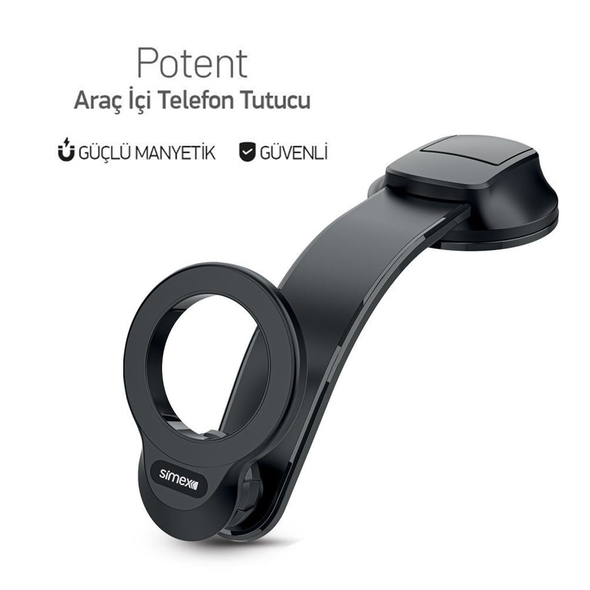 Vantuzlu Mıknatıslı Magsafe Esnek Telefon Tutucu Simex Potent