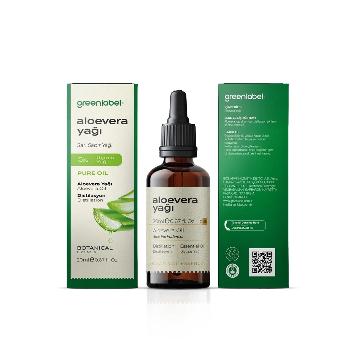 Aloe Vera Yağı 20ml Greenlabel