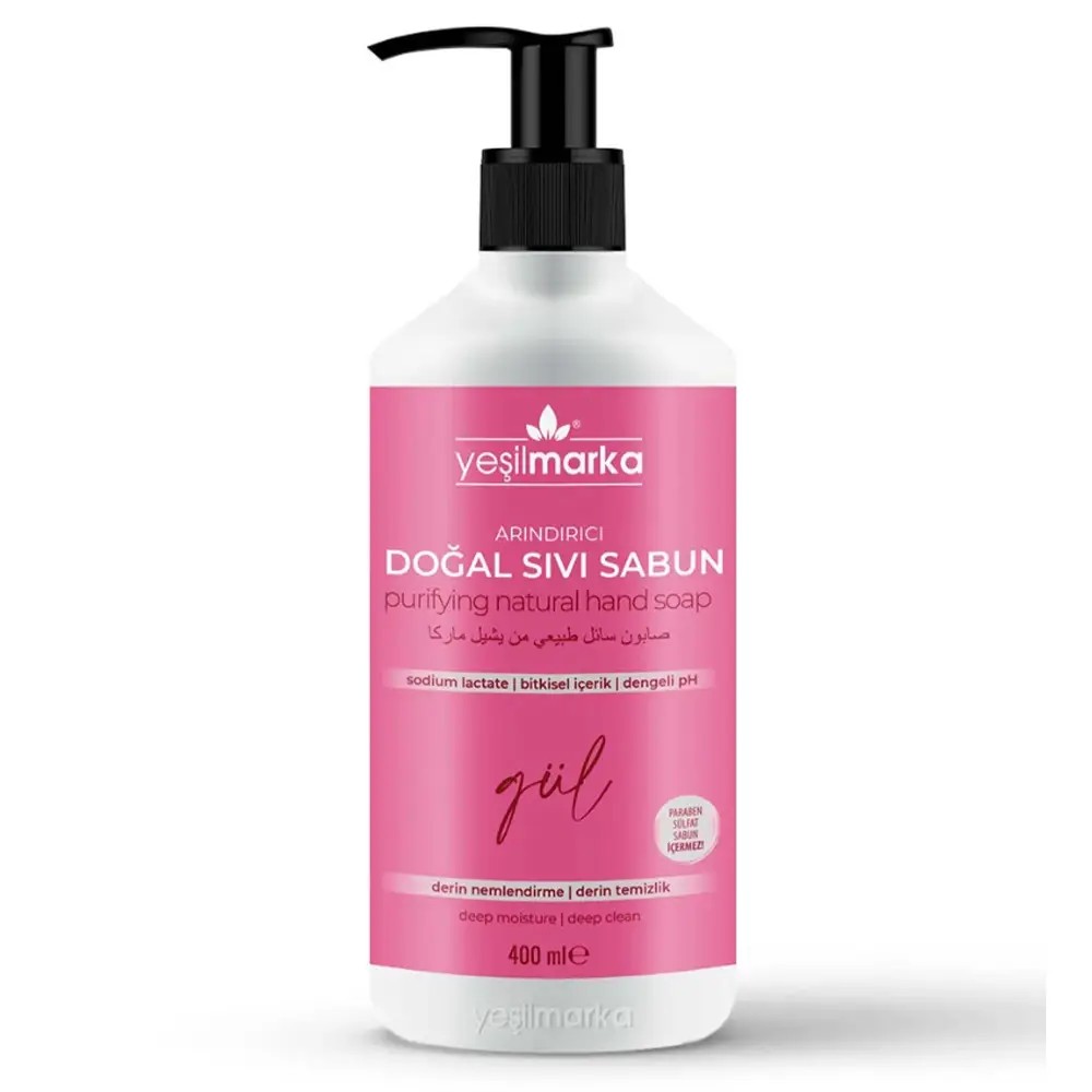 Doğal Sıvı Sabun Gül 400ml Yeşil Marka