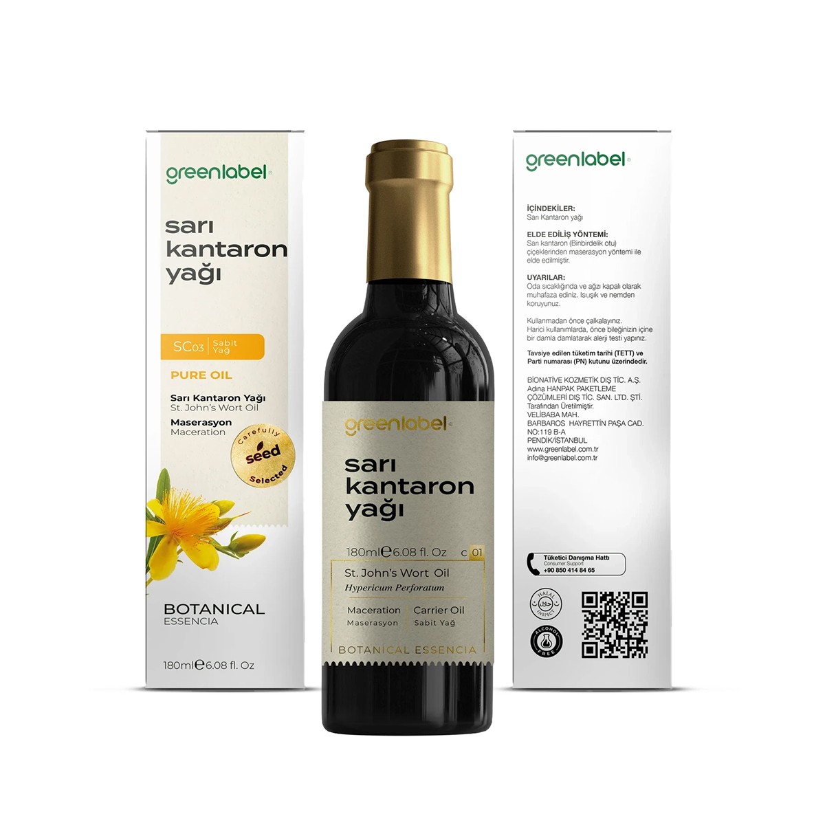 Sarı Kantaron Yağı 180ml Greenlabel