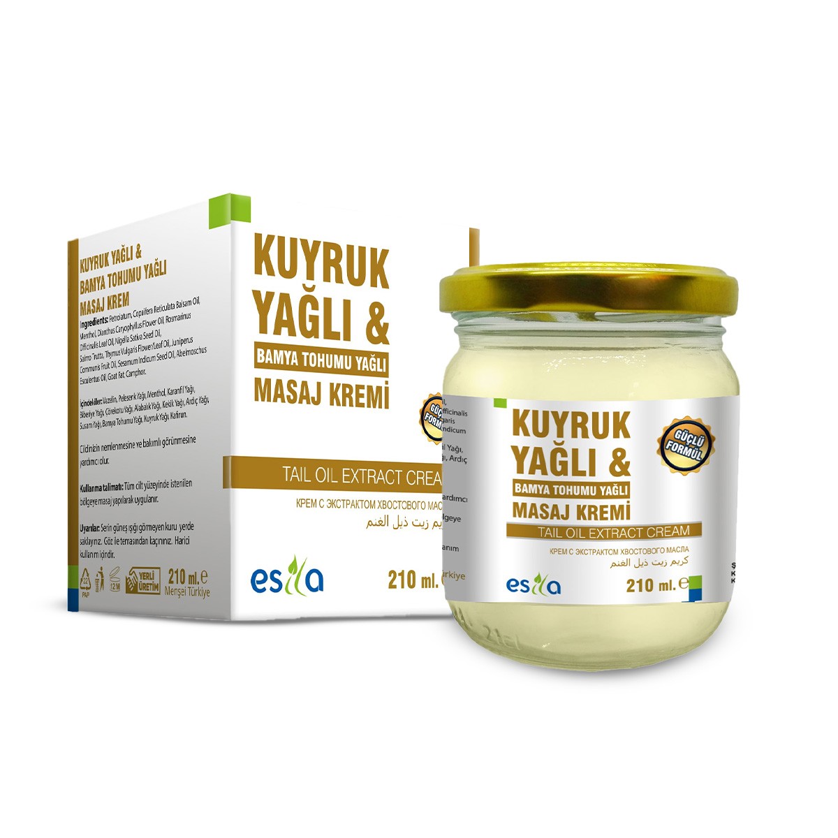 Kuyruk Yağlı & Bamya Tohumu Yağlı Masaj Kremi 210ml