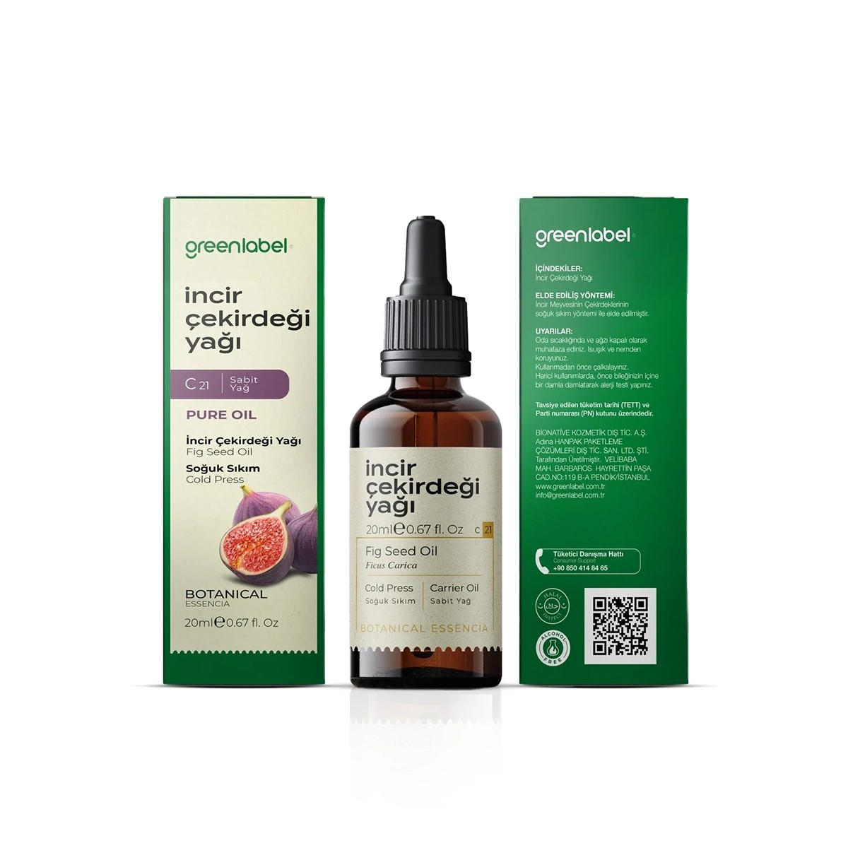 İncir Çekirdeği Yağı 20ml Greenlabel