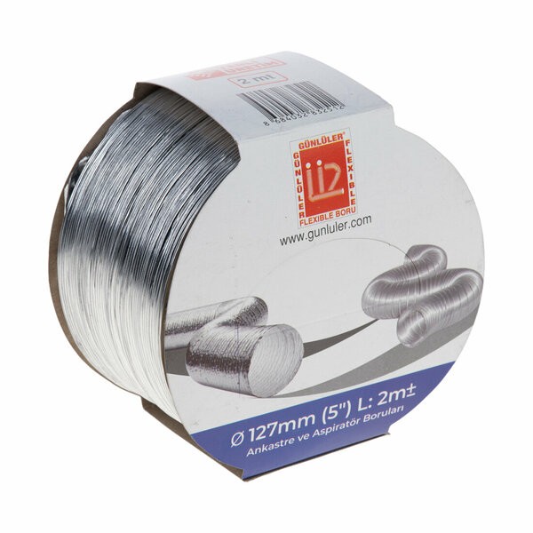 Aspiratör Borusu Telli Esnek 127mm*2mt