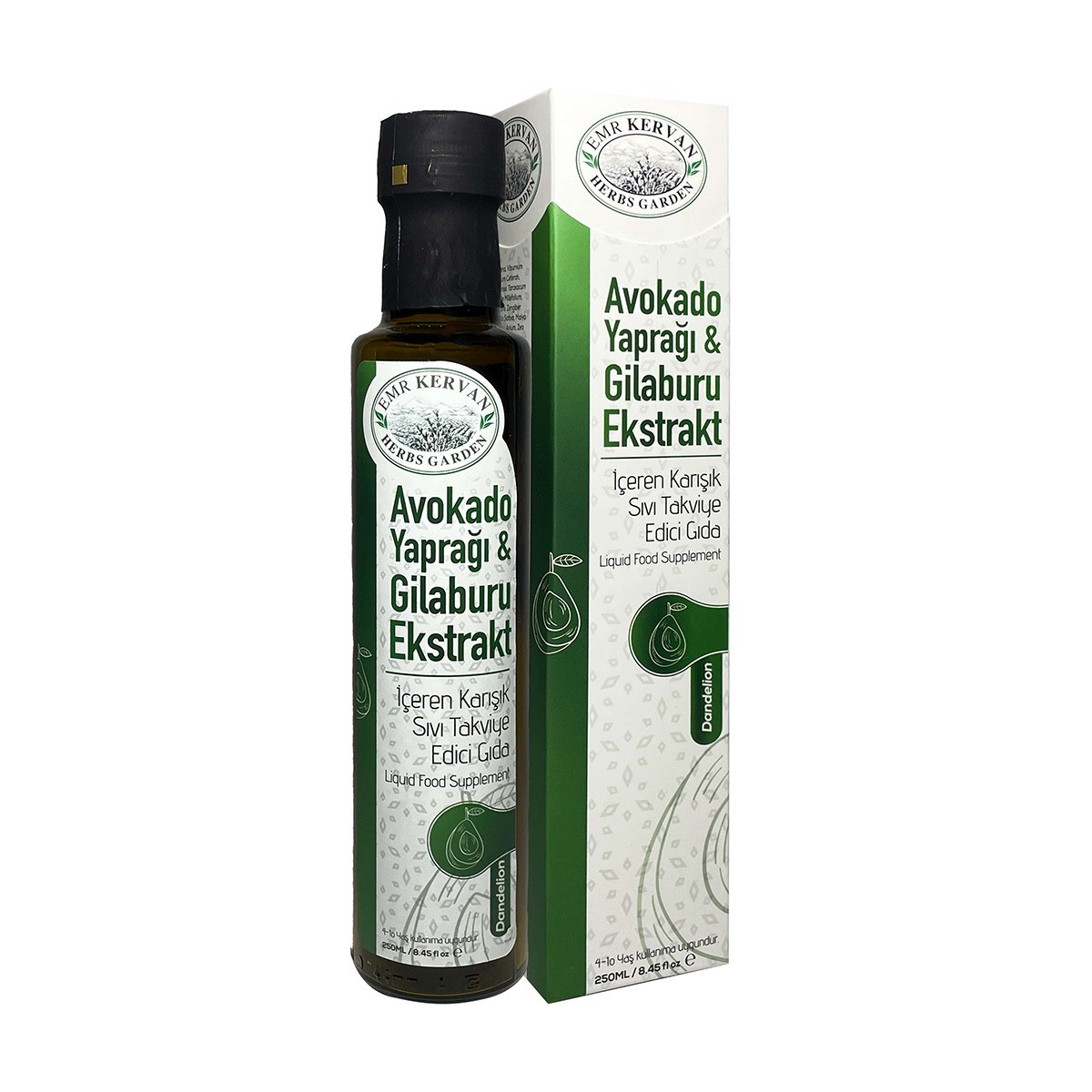 Avokado Yapraklı & Gilaburu Ekstraktı İçeren Karışık Sıvı Takviye Edici Gıda 250 ml
