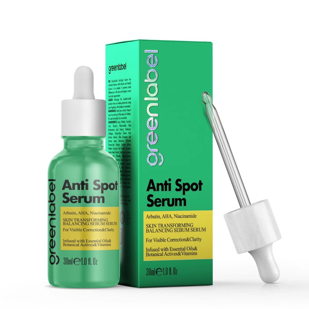 Leke Karşıtı Ve Cilt Tonu Eşitleyici Arbutin Serum 30ml Greenlabel