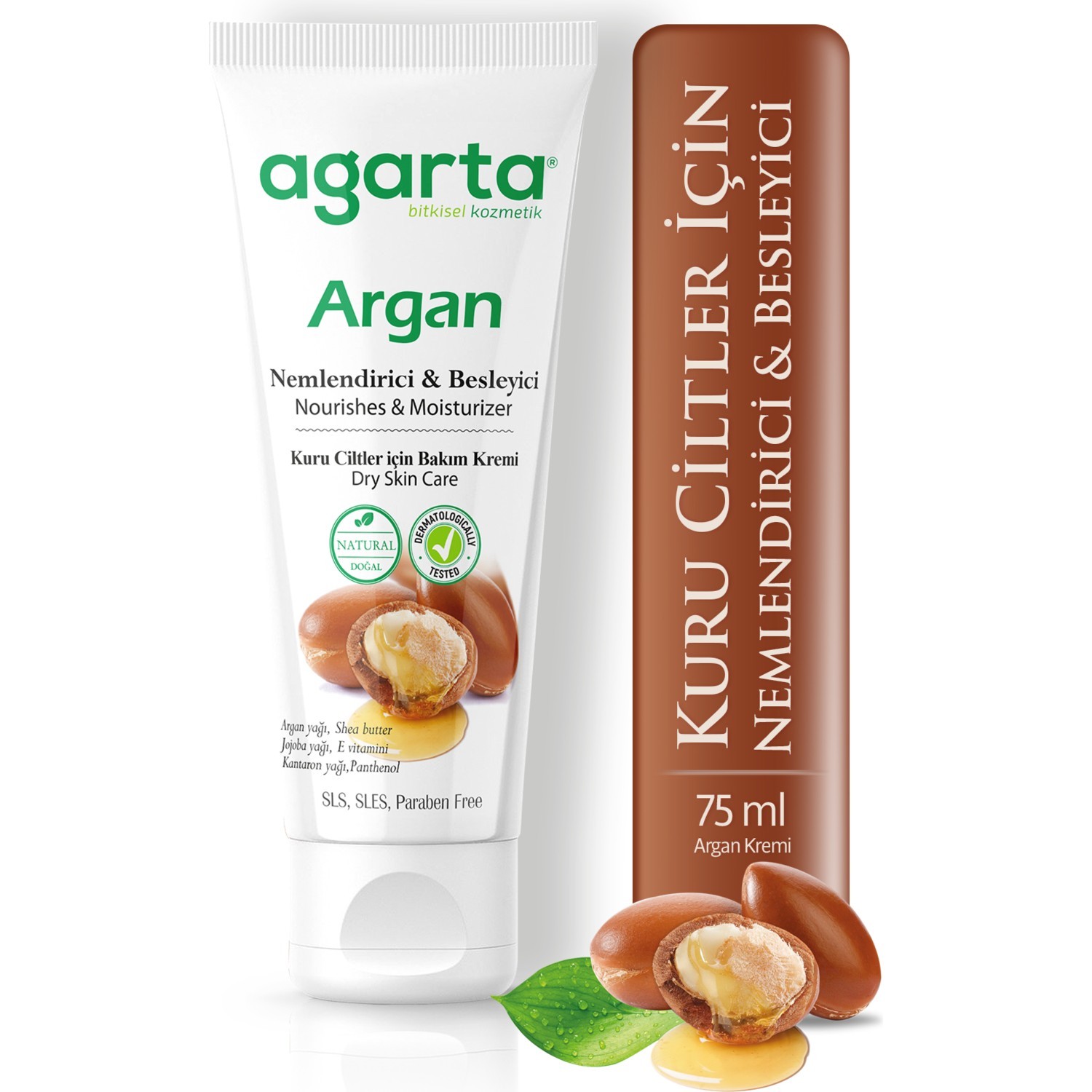 Agarta Doğal Argan Besleyici Nemlendirici Cilt Kremi