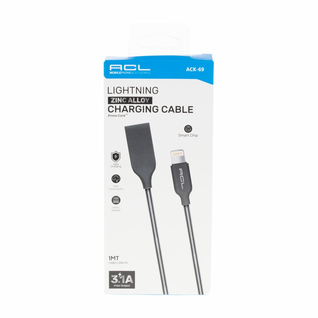 Şarj Kablo USB Lightning Metal 3.1A 1mt