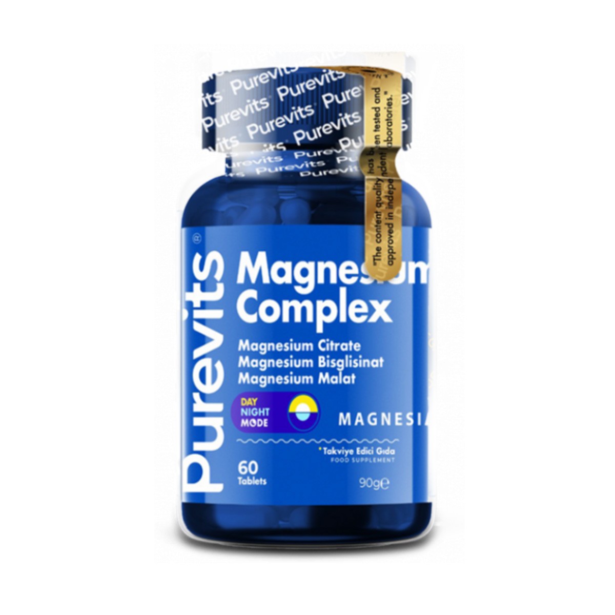 Magnezyum Complex - Sitrat - Bisglisinat – Malat 200 mg – 60 Tablet Purevits
