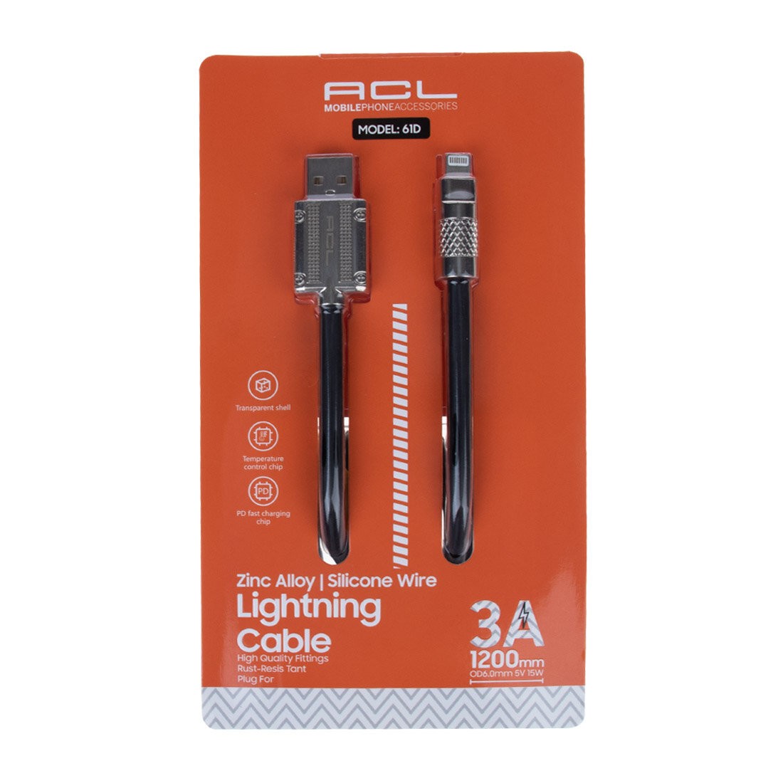 Acl Şarj Kablo USB Lightning 3A 1.2mt Silikon