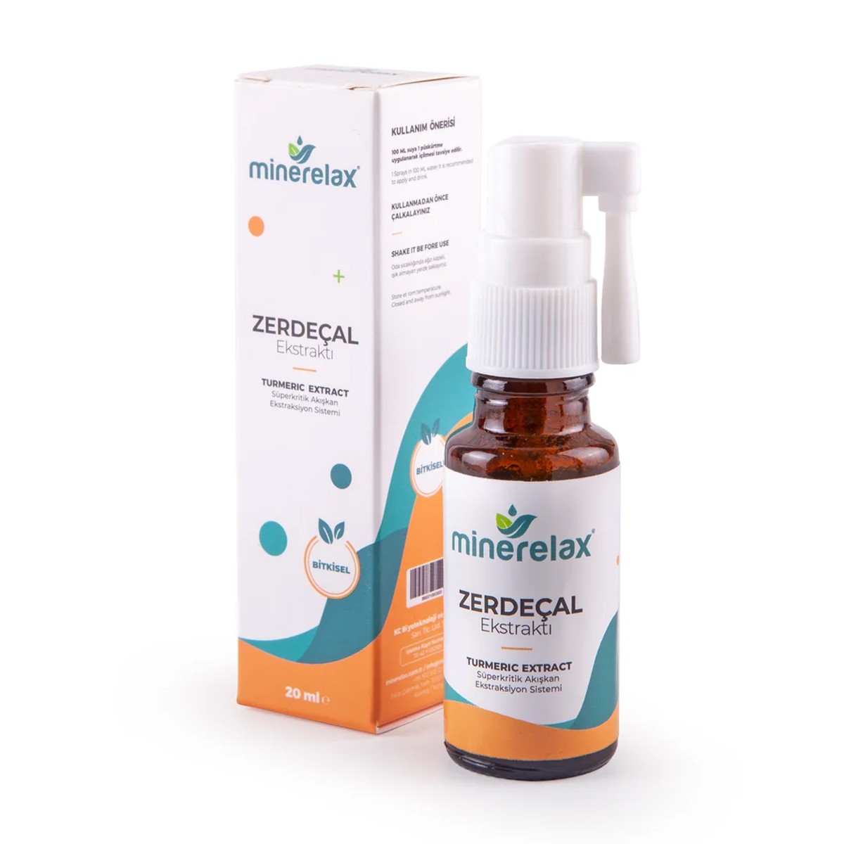 Zerdeçal Ekstraktı İçeren Sprey Takviye Edici Gıda 20 ml Minerelax
