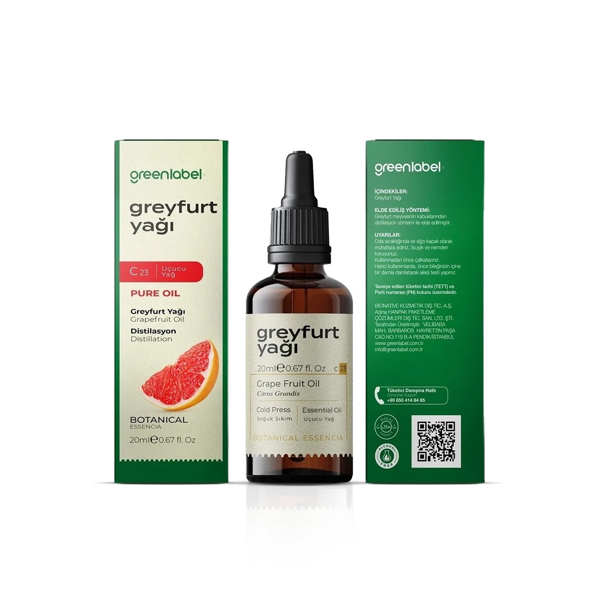Greyfurt Yağı 20ml Greenlabel