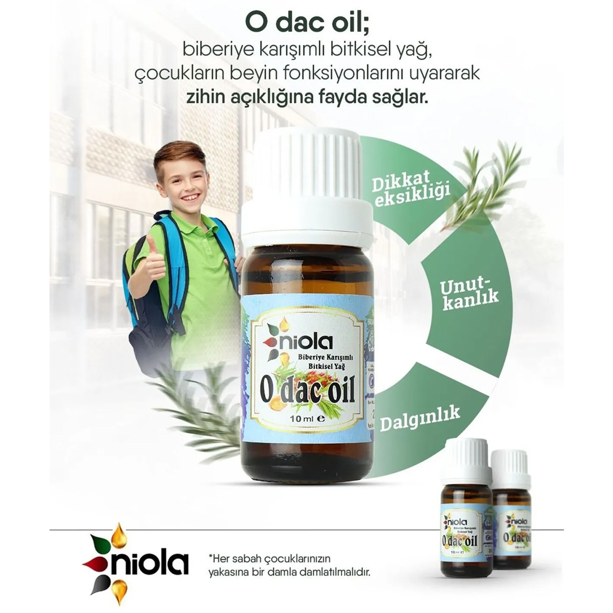 Niola Biberiye Karışımlı Bitkisel Yağ 10 ml