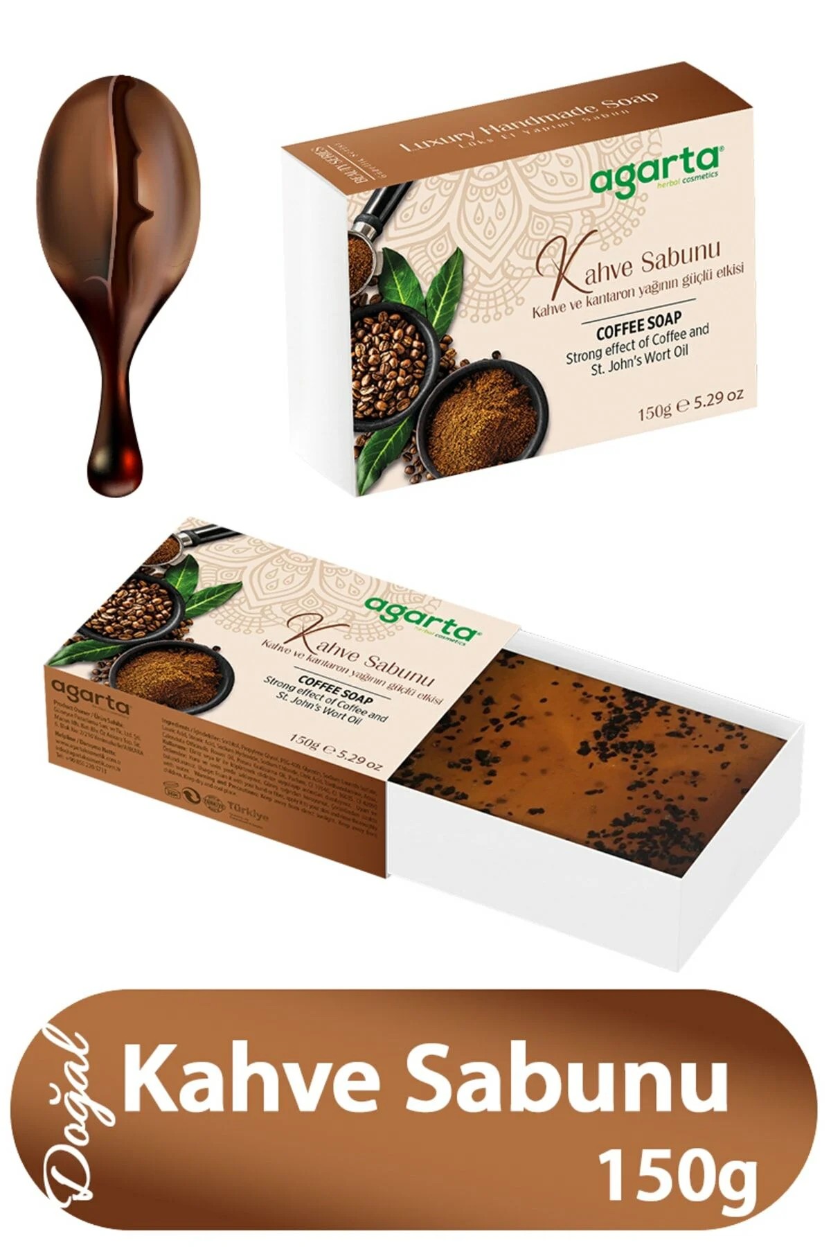 Agarta Doğal El Yapımı Kahve Sabunu 150 Gr