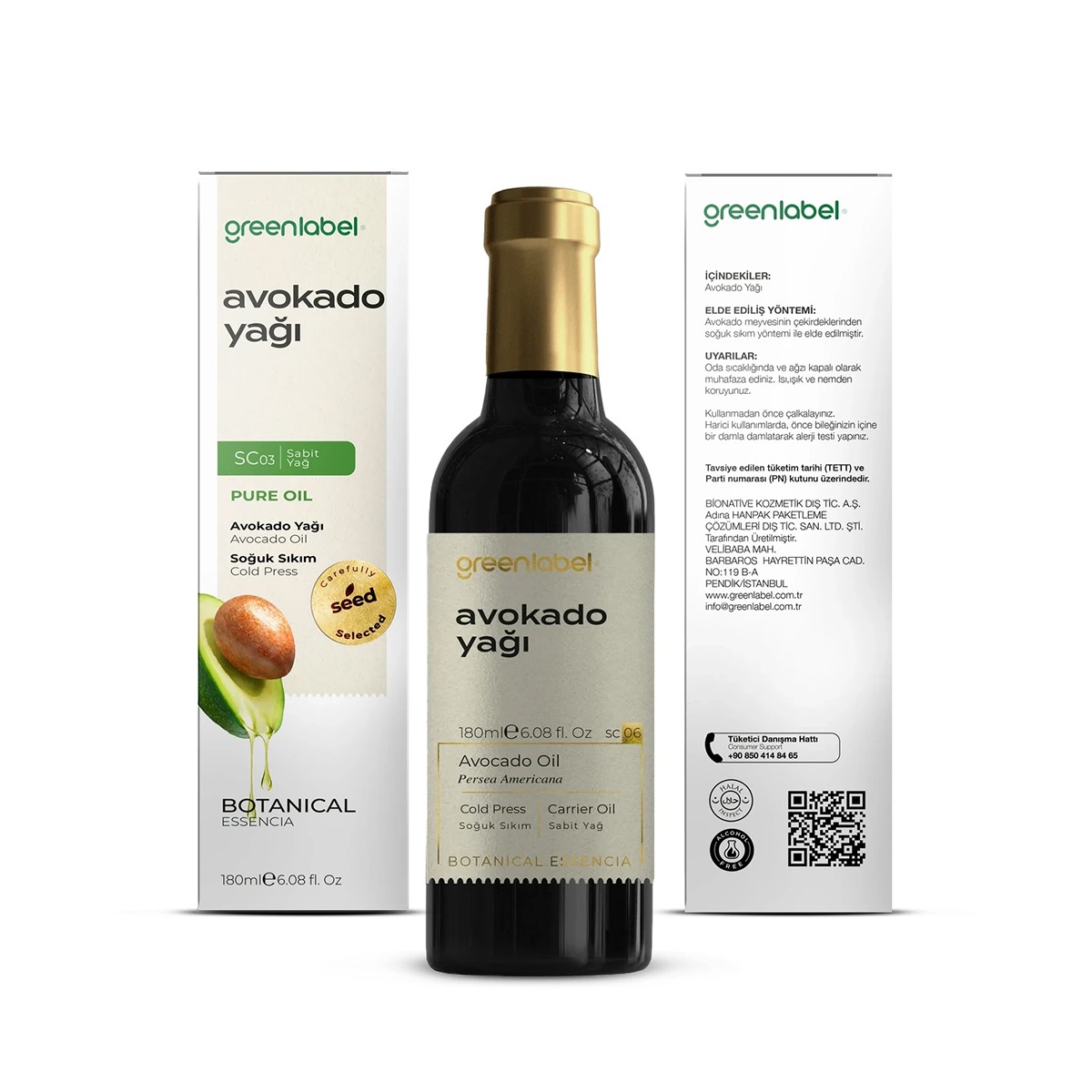 Avokado Yağı 180ml Greenlabel