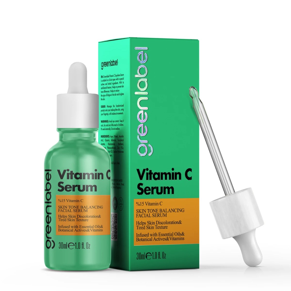 Aydınlatıcı ve Canlandırıcı C Vitamini Cilt Serumu 30ml Greenlabel