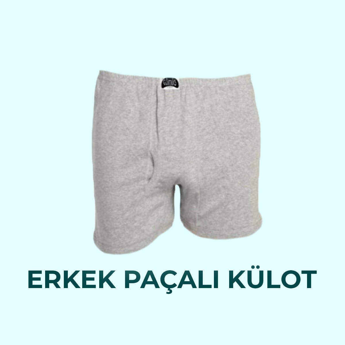 Erkek Paçalı Külot Gri