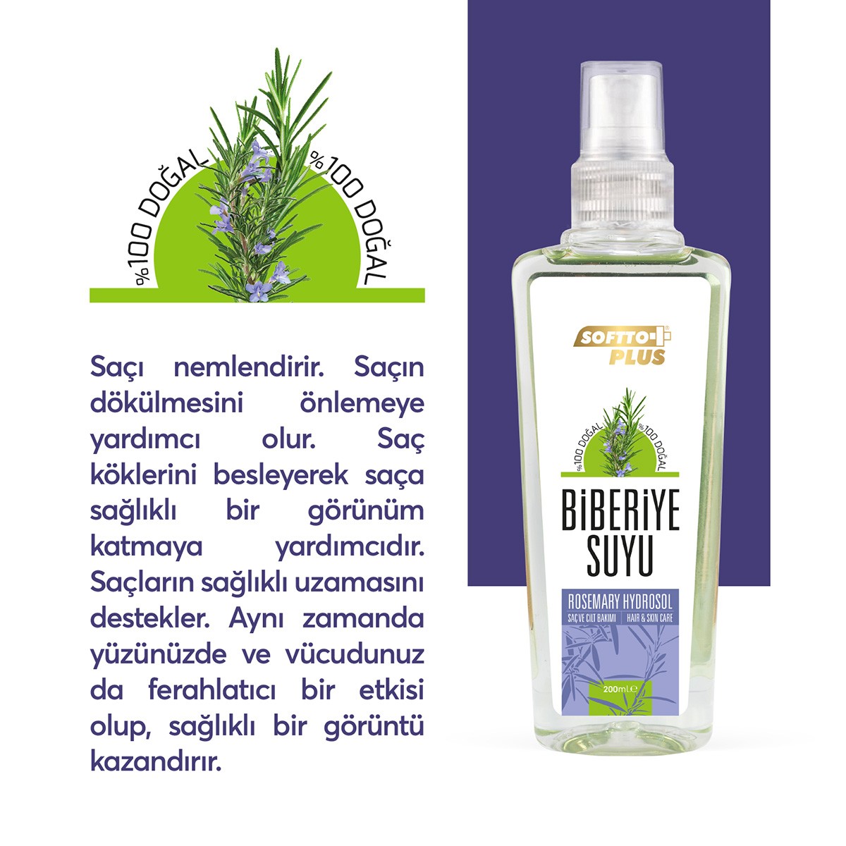 Biberiye Suyu 200ml Softto Plus