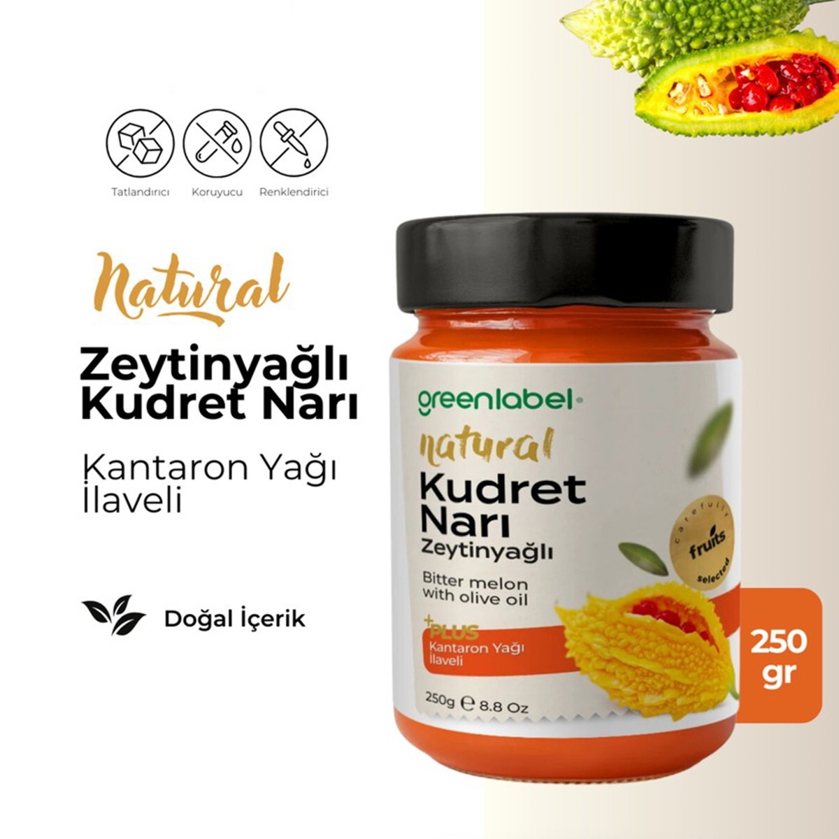 Kudret Narı Zeytinyağlı Kantaron Yağı İlaveli 250gr Greenlabel