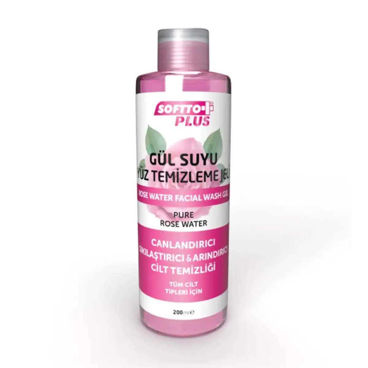 Gül Suyu Yüz Temizleme Jeli 200ml Softto Plus