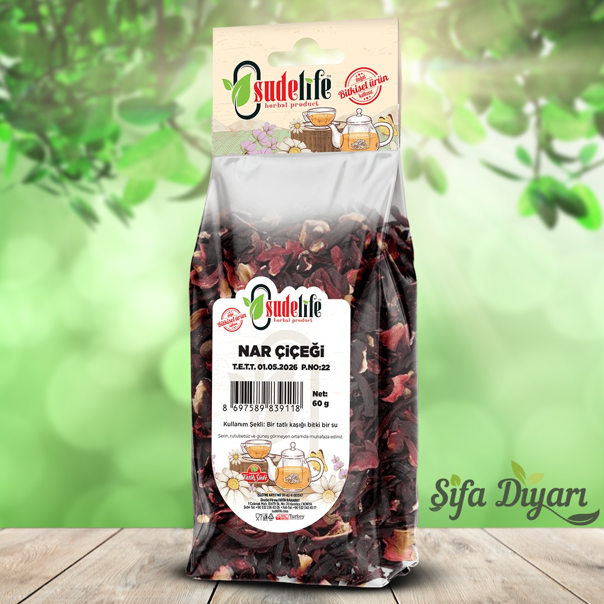 Nar Çiçeği Hibisküs 60 gr