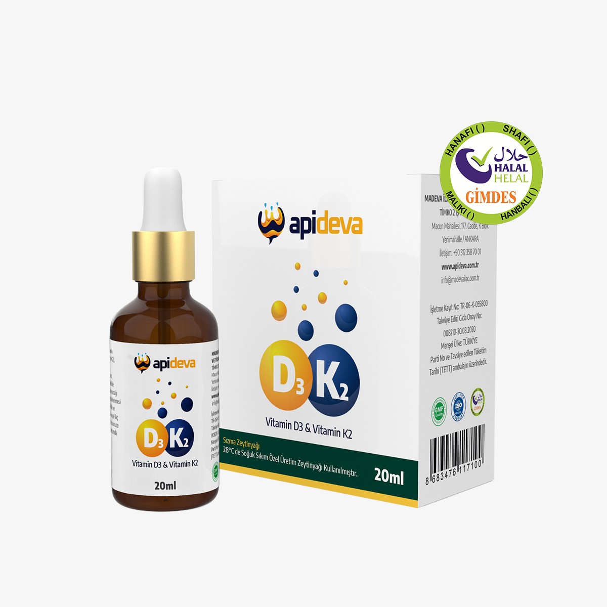 Apideva D3 K2 Vitamini 20 ml