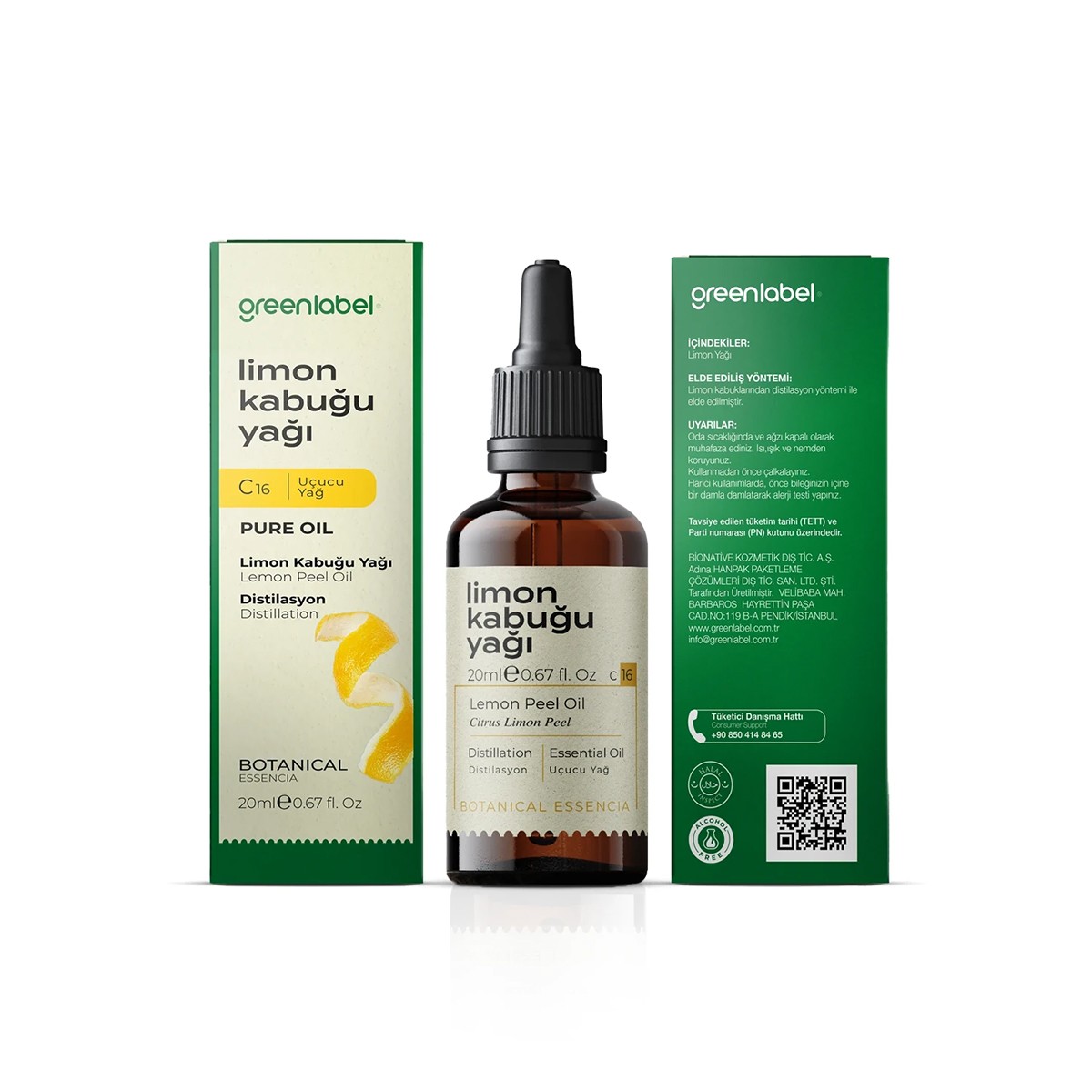 Limon Kabuğu Yağı 20ml Greenlabel