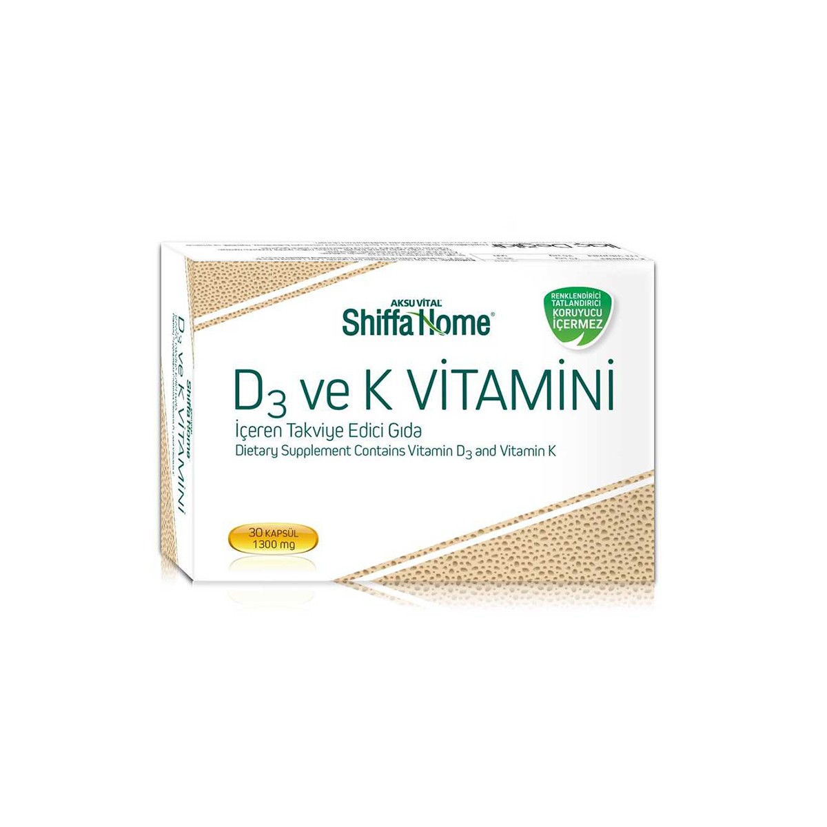 D3 ve K2 Vitamini 1300 mg Softjel 30 Kapsül