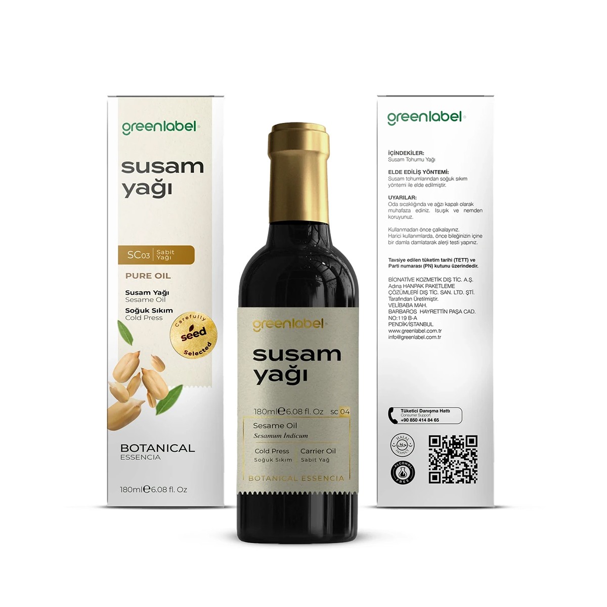 Susam Yağı 180ml Greenlabel